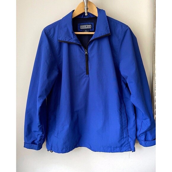 Lands' End Women’s Size Small 6-8 Blue Windbreaker 1/4 Zip Excellent Condition - Picture 1 of 10